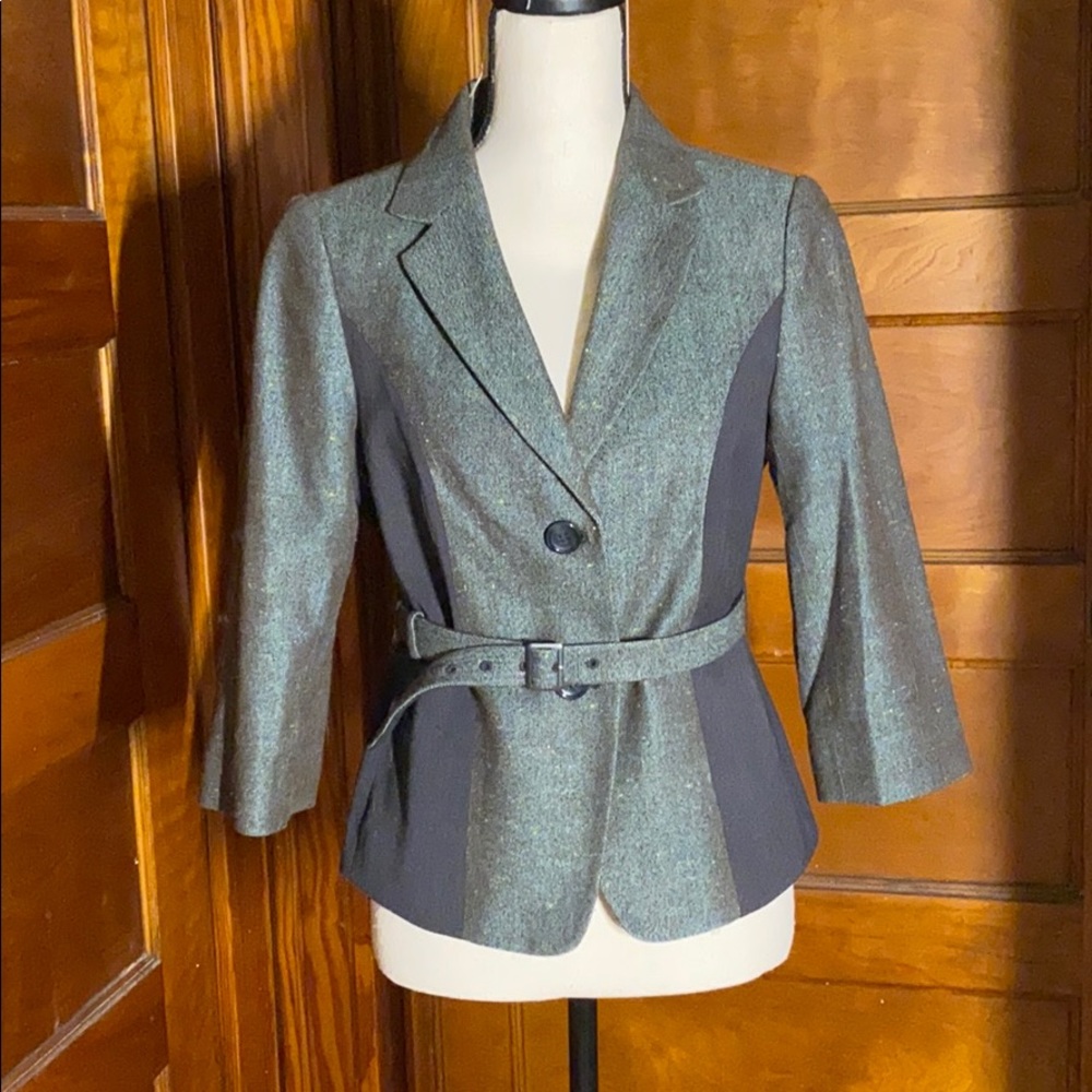 The Limited 2-button belted blazer w shoulder pads